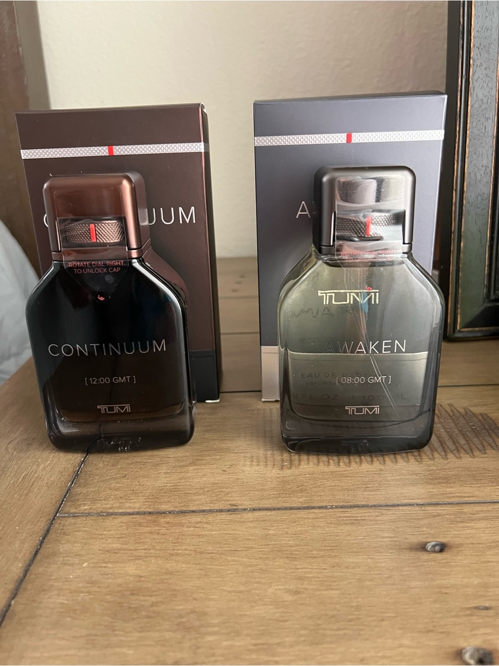 TUMI CONTINUUM Edp & TUMI AWAKEN Eau De Parfum men fragrance Spray 3.4 oz